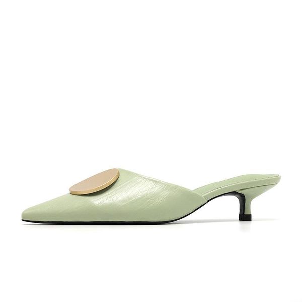 

slippers fashion low-heeled lightweight personality trend casual pointed women woman shoes for sandals, Black