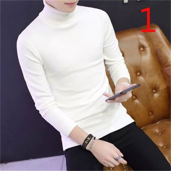 

2021 new tide brand men's korean version of the handsome solid color thin section long sleeve t-shirt male trend kf79, White;black