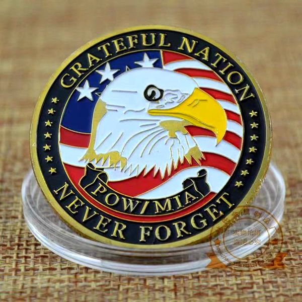 

20pcs non magnetic challenge coin usa army navy air force marine corps coast guard om eagle gold plated craft for collection