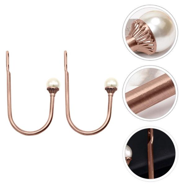 

other home decor 1 pair of aluminium curtain hooks pearl design tieback accessories