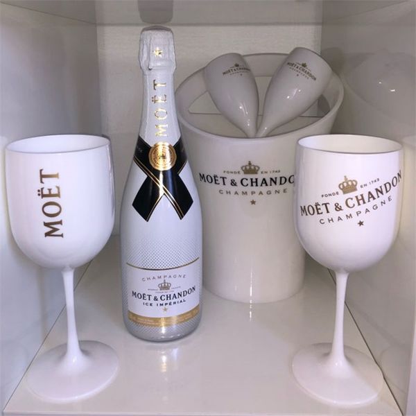 2Pcs Wine Party Champagne Coupes Bicchiere da cocktail Flauti Placcatura Coppa Calice Bicchieri di plastica bianca elettrolitica 210827