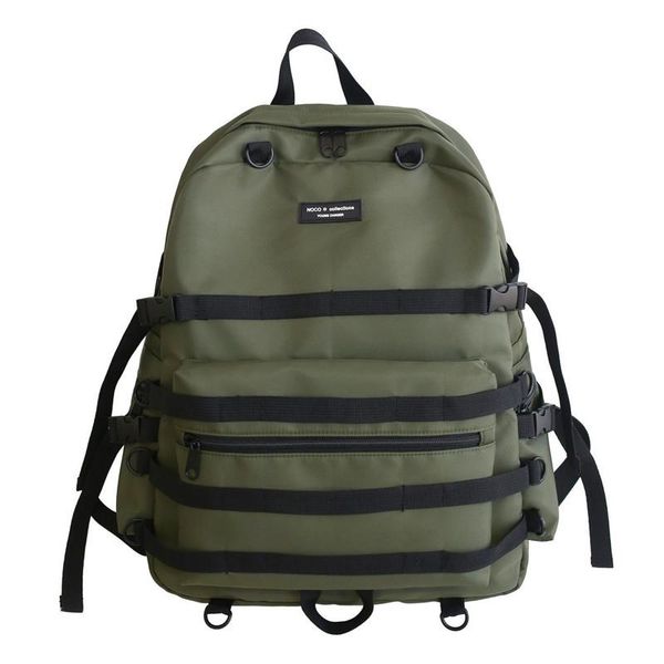 

trend backpack new student school bag cool oxford cloth fashion youth large capacity backpack durable green for boy girl