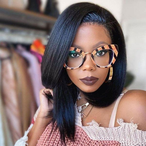 

fashion sunglasses frames mimiyou retro cat eye eyewear frame women vintage anti-blue computer optical glasses myopia eyeglasses brand desig, Black
