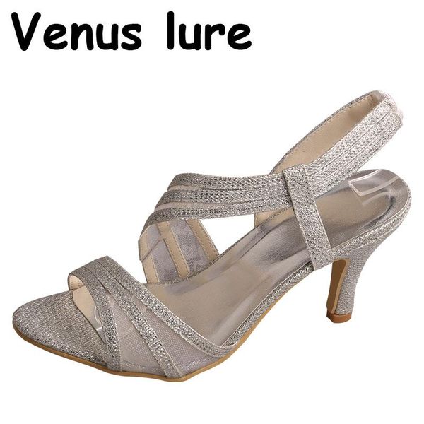

sandals customized silver shoes woman summer wedding slingback party, Black
