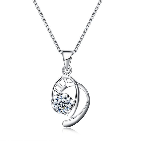 

zemior 925 sterling silver irregular line pendant necklaces women round cz chain chokers necklace elegant female fine jewelry