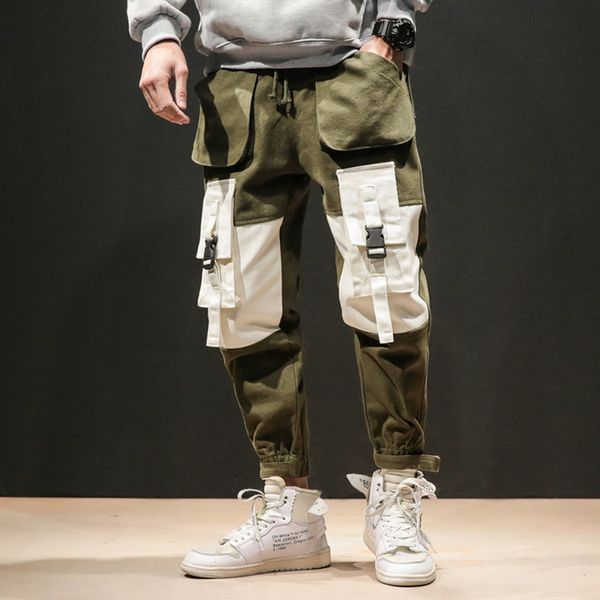 

2021 new ankle-length sweatpants streetwear spring autumn hip hop pants men's casual korean oversize joggers trouers 3sqa, Black