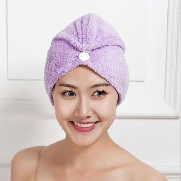 

towel magic hair drying solid color universal quick dry microfibre bath cap hat towels