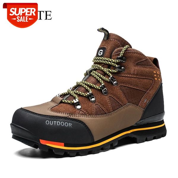 

2020 new men boots high winter suede boots rubber combat ankle work safety shoes waterproof mountain outdoor sneakers #ik6p