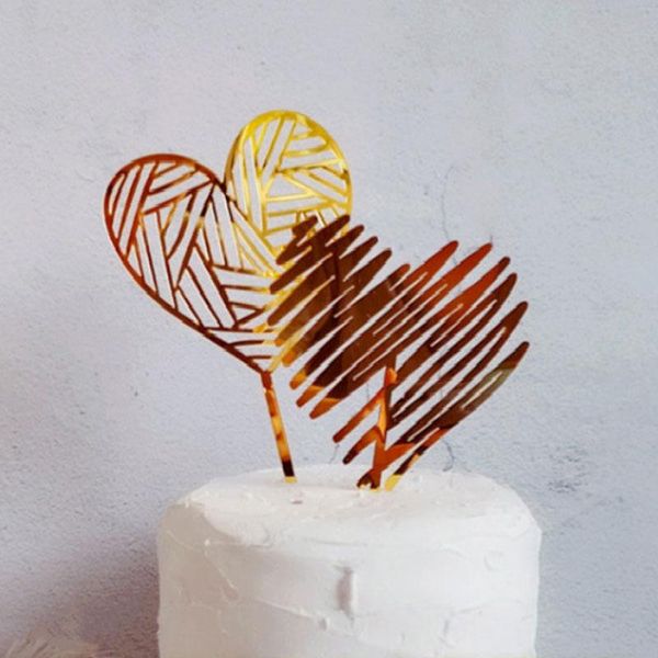Altre forniture per feste festive 1 pz Happy Birthday Cake Topper Acrilico Oro Toppers Decorazioni Articoli promozionali