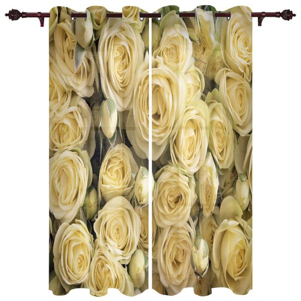 

translucent curtains rose yellow romantic valance window curtains living room bedroom