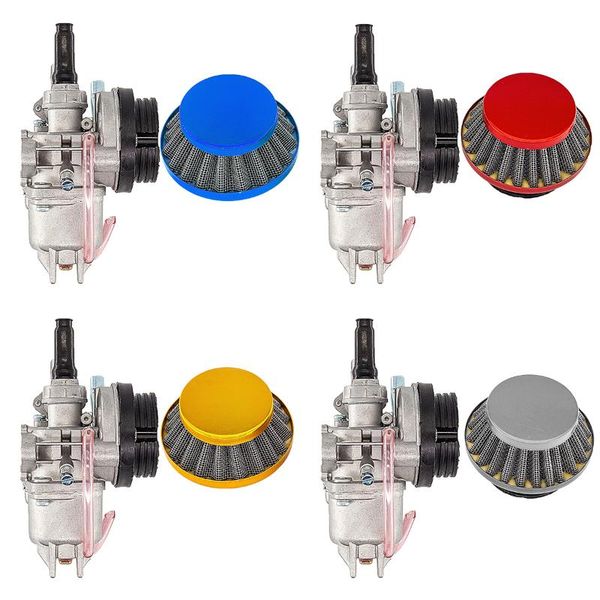 

motorcycle fuel system carburetor carb carby + steel 44mm air filter blue stack 47cc 49cc mini moto dirt pocket bike atv quad minimoto minic