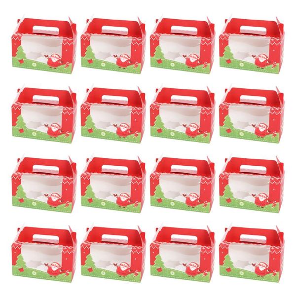 

gift wrap 20pcs christmas boxes cupcake packing paper with transparent window