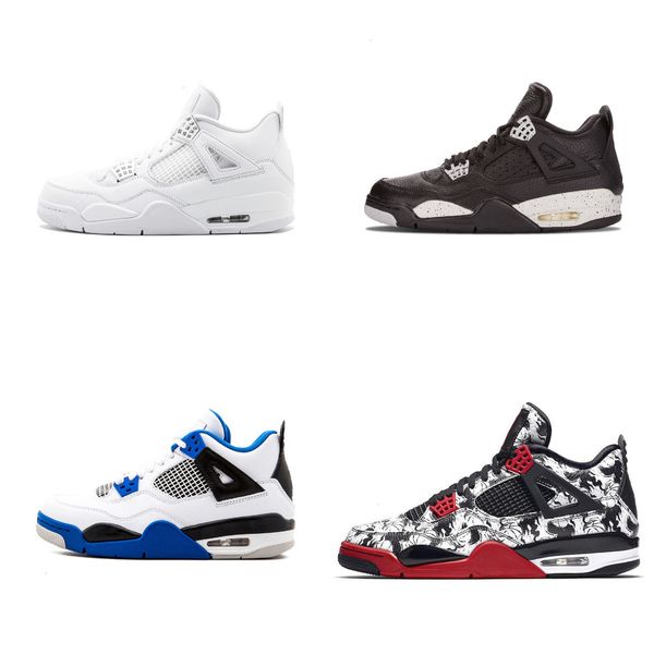 

Tattoo Singles Day 4 4s Mens women Basketball Shoes Raptors White Cement Alternate Motorsport 4 Pale Fire Red Sports Shoes size 21BXCI