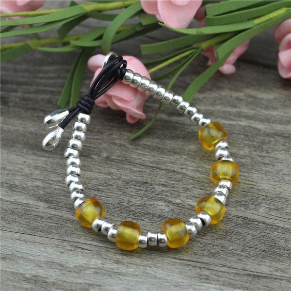 

beaded, strands anslow fashion vintage bead charm trendy jewelry colorful rainbow style multilayer color bracelet for girl lady gift low0856, Black
