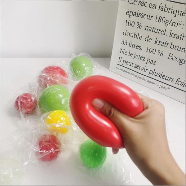 

4 pcs sticky wall ball set fun relieving pressure squeeze stretch balls toy gift for children teenagers adults, White