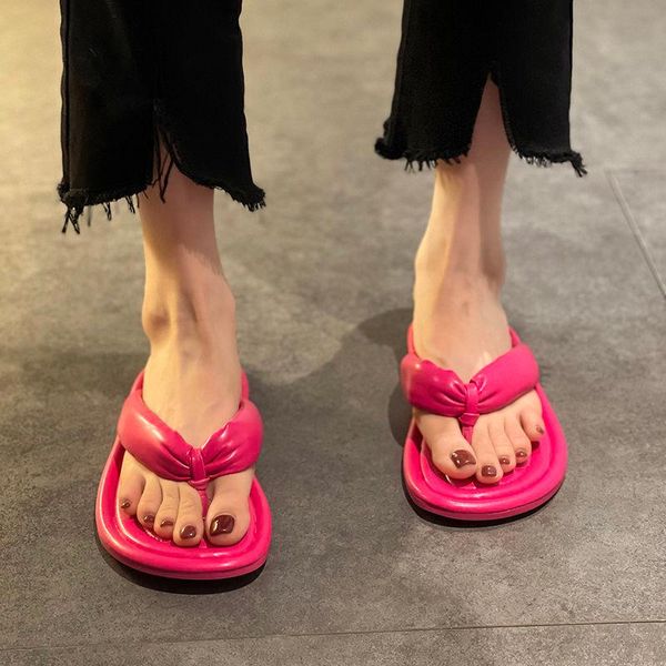 

slippers thick bottom platform sea flip-flop sandals summer shoes soft bathroom slides outdoor indoor women 2021, Black