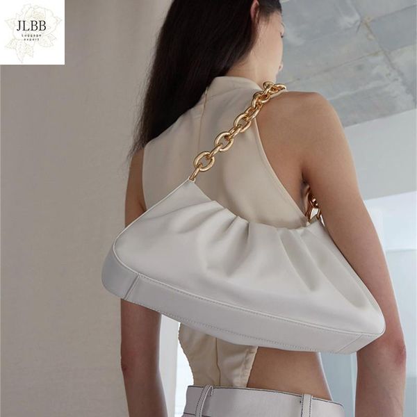 

fashion folds design women's handbags designer thick chain women shoulder bag casual solid coulds ladies hand bags for women new