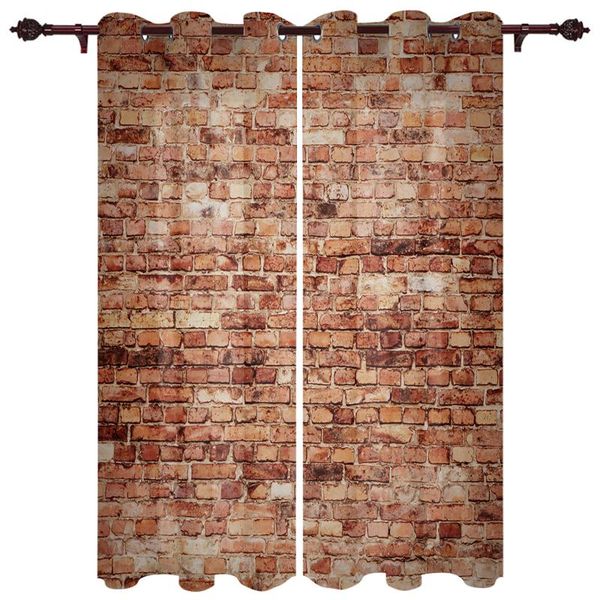 

translucent curtains red brick retro living room closet kitchen bedroom home decoration exquisite window curtains