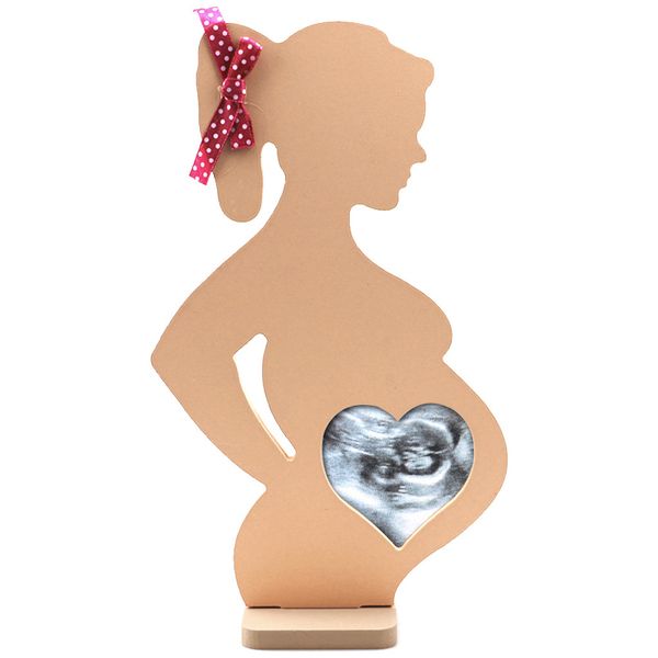 

wooden pregnant woman shape p frame gift for mother to be home decor