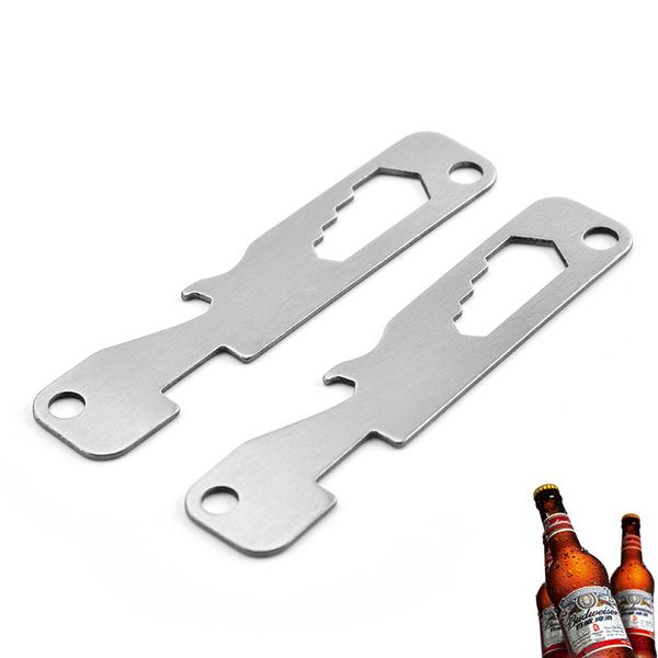 

stainless steel bottle opener corkscrew portable creative shape flat opener handle corkscrew bottle opener bar kitchen tools dhl free