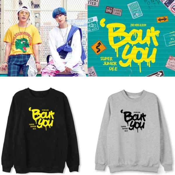 

women's hoodies & sweatshirts 2nd mini bout you cool fashion 2021 super junior d&e women/men long sleeve harajuku streetwear, Black