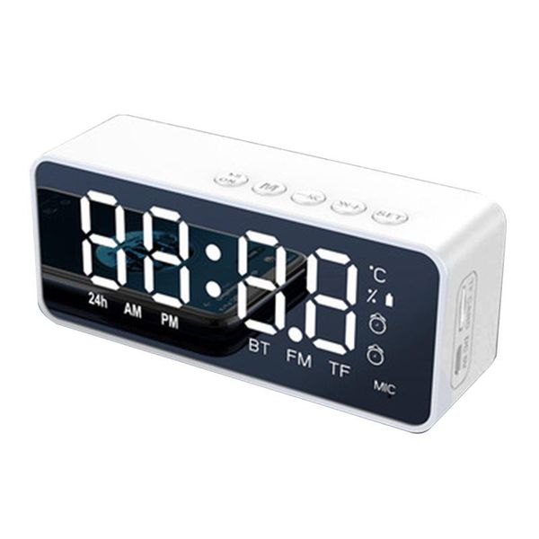 

other clocks & accessories portable temperature mini with wireless speaker compatible deskfm radio led display household digital alarm c