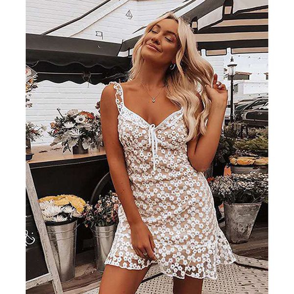

2021 summer suspender lace dress open back slim dress women's wear, Black;gray