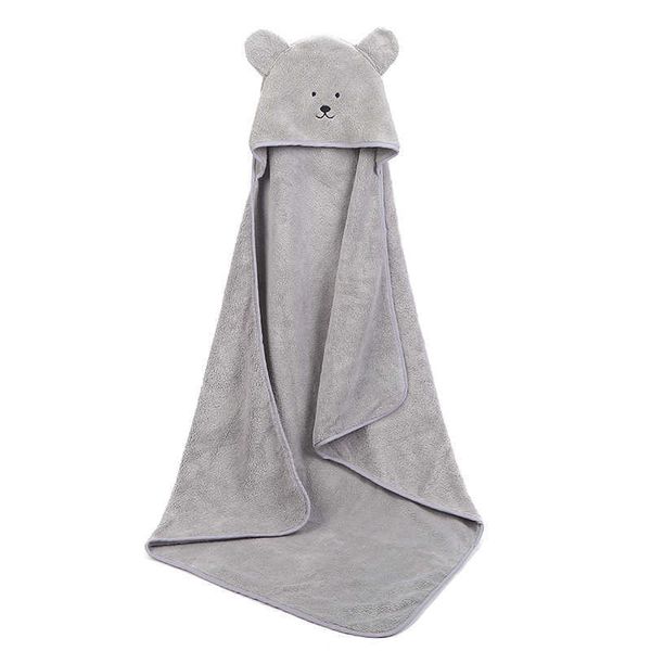 Baby Poncho Bath Bath Towel Младенческие халаты бархата 90 * 90см Флисовый капюшон Детский пляж S Родился с капюшоном младенцев 210728