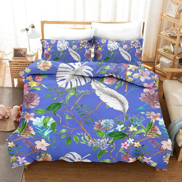 

bedding sets girls bedroom decorative set colorful flower printed down duvet pillow cover 2/3 home textile