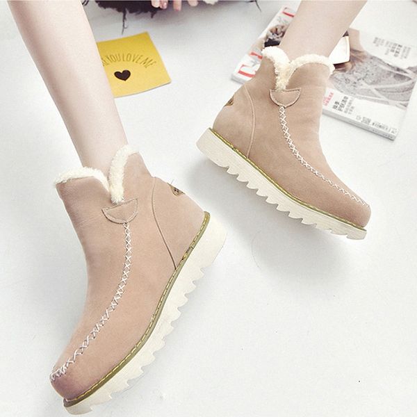 

2019 women boots winter warm platform woman snow boots plus female casual sneakers ankle boot female snow boot shoes size 34 43 over t o5kk#, Black