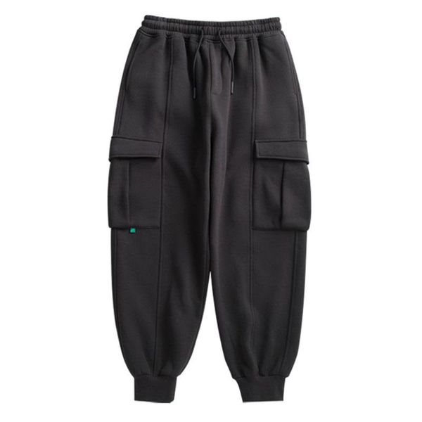 

men's pants men sweatpants in pure color loose fit retro style spring and autumn mens street wear, Black