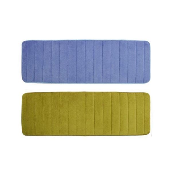 

carpets 2 pcs 120x40cm absorbent nonslip memory foam kitchen bedroom door floor mat rug carpet dark blue & olive drab