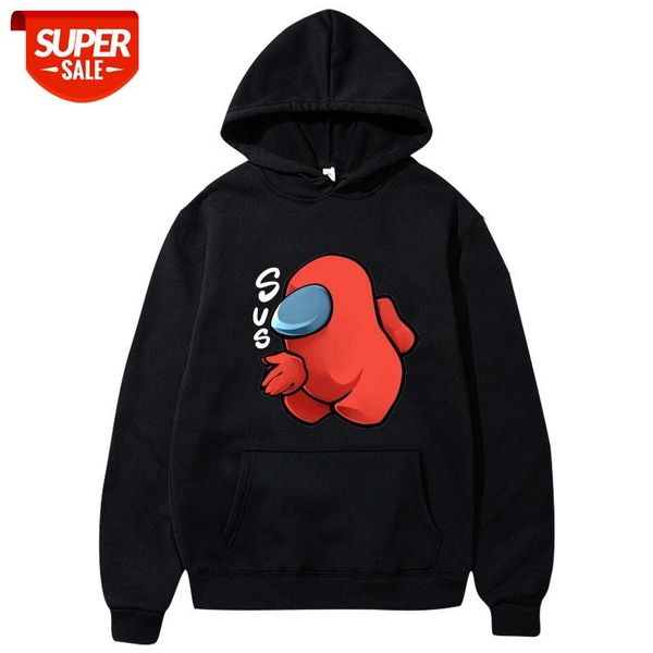 

among us hoodie new game killer impostor men women sweatshirt anime sudadera hombre pullover hip hop oversized streetwear hoody #n58u, Black