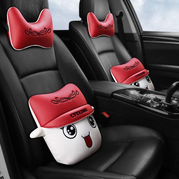 

seat cushions cute car neck pillow headrest universal support cushion lumbar for and office chair accessories