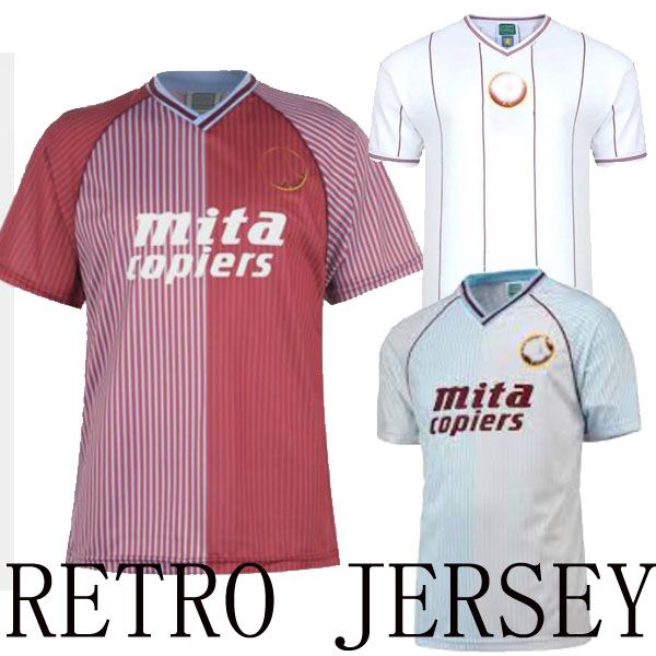 

1988 aston retro villa soccer jerseys home red away special 88 89 1989 1982 82 83 1983 white jersey football shirts, Black;yellow