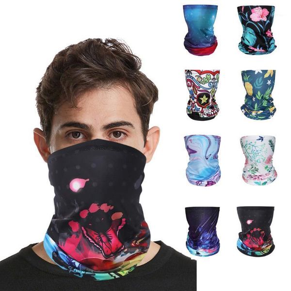 

cycling caps & masks riding outdoors bandanas breathable magic ice silk headscarf uv protection neck gaiter windproof hiking scarves1, Black