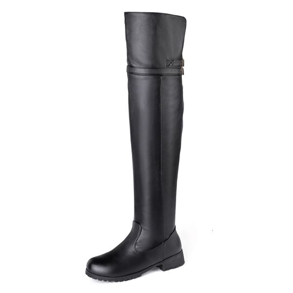 

classic oversized plutonium winter comfortable metal zippers womanly buckle boots available for 48 47 yards fngb, Black