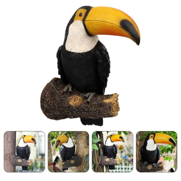 

1pc bird garden adornment yard adornment resin craft bird garden scene decor