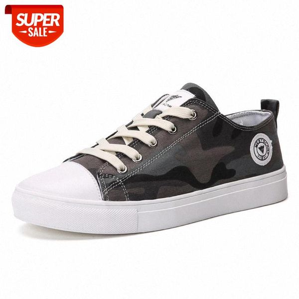 

big size vulcanize shoes man fashion camouflage loafers quality walking shoes classic black canvas for men #5e8t