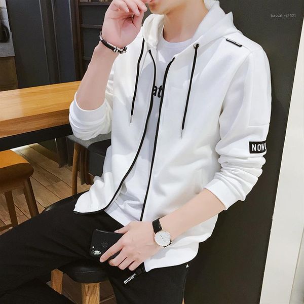 Männer Hoodies Sweatshirts Korea Stil Weiß Männer Argyle Kleid Mit Kapuze Homme Zipper Street Hip Hop Kleidung Männliche Übergröße 4XL