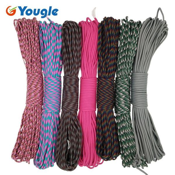 

outdoor gadgets yougle 7 strands 550lb nylon paracord parachute cord lanyard rope mil spec type iii camping survival equipment 60-66