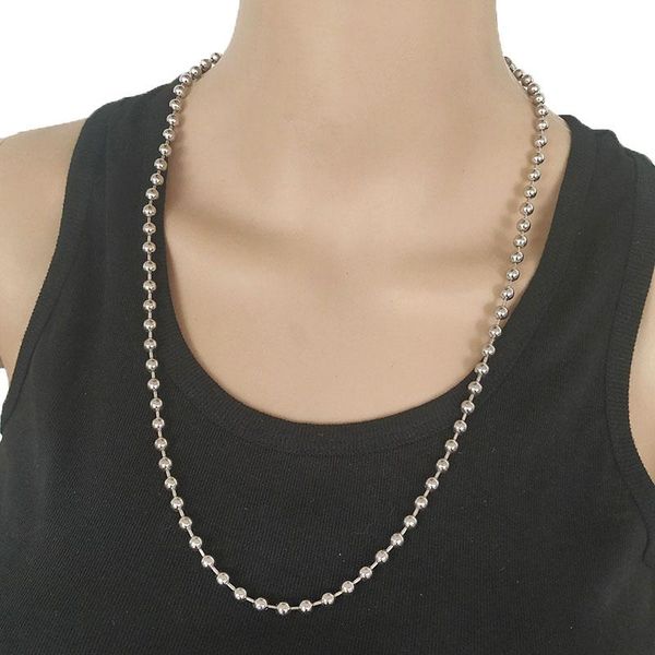 

chains sterling silver role chain necklace fit fashion bead charm gift jewelry