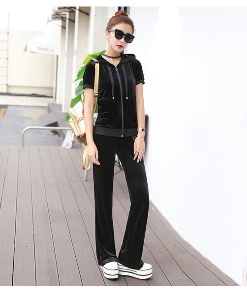 

2021 the fashion design spring/fall brand gold flukes dust packages velours package women training suit hoodies and broek rose 3xl, Gray