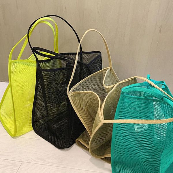 

storage bags transparent mesh single shoulder bag fashionable all- shopping