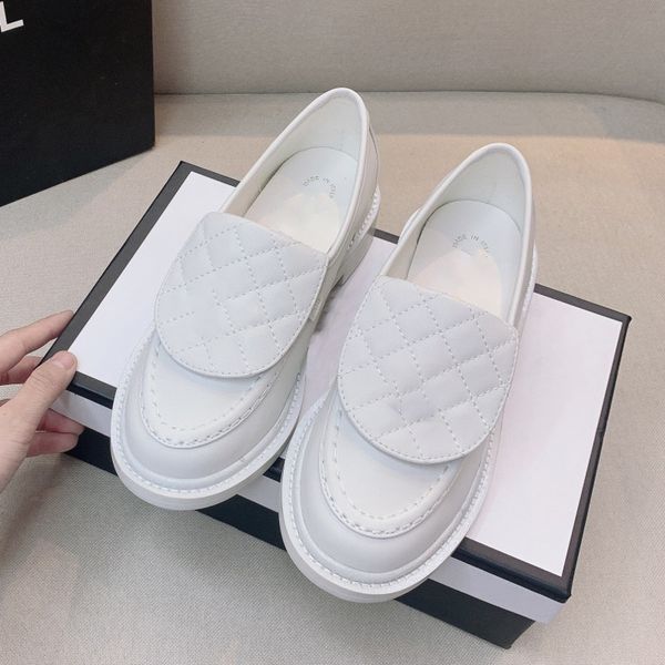 

fashion luxury loafers shoes woman c brand turned-over edge shallow mouth casual flat shoes female genuine leather single shoes, Black
