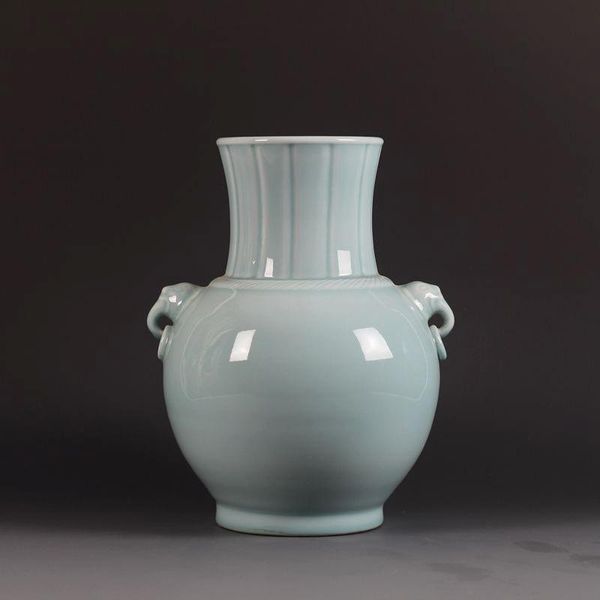 

vases jingdezhen antique porcelain vase qianlong azure leopard ear vintage old collection