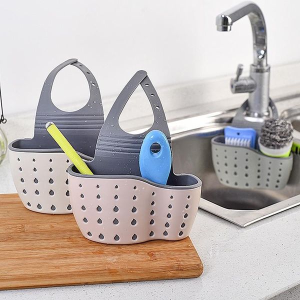 

kitchen storage & organization basket hanging bag sink-shelf faucet-holder drain-rack soap kitchen-accessorie sponge organizer bathroom tool
