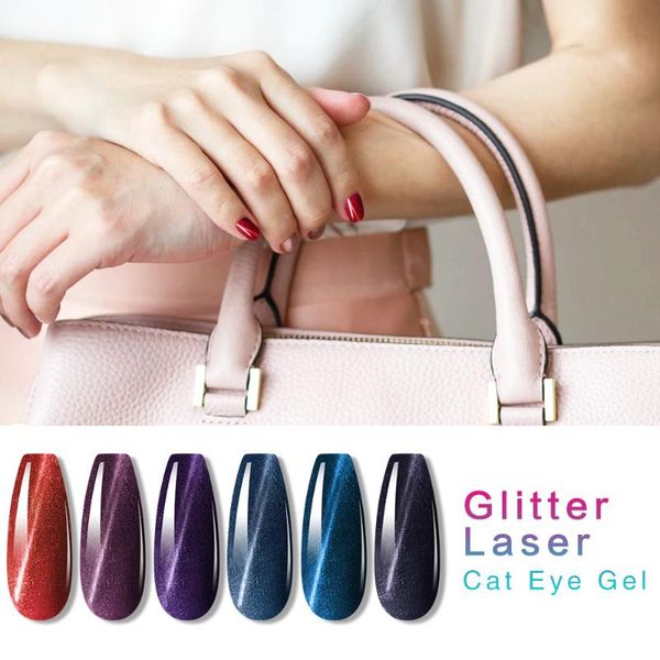 

nail polish 1/2pcs cat eye gel soak off uv led semi-permanent varnish hybrid 8ml glitter varnishes for manicure nails design