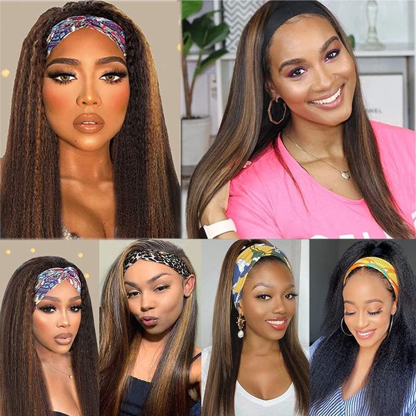 

straight headband wig for women black synthetic headband with hair band natural look headband wig for daily use and to partyfactory dire