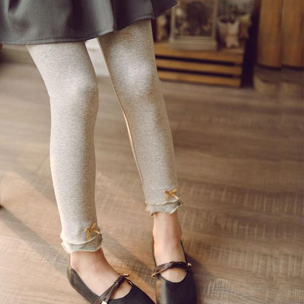 

spring summer children's pants leggings 2021 new baby little girls pants elastic solid kids trousers autumn clothing white pink, Blue